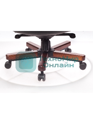 Кресло Бюрократ T-9923WALNUT/BLACK черный, кожа