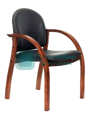 Стул Бюрократ ДЖУНО черный, искусственная кожа