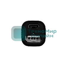 Зарядное устройство в прикуриватель Rexant USB x Type-C, 18W, с Quick charge, черный
