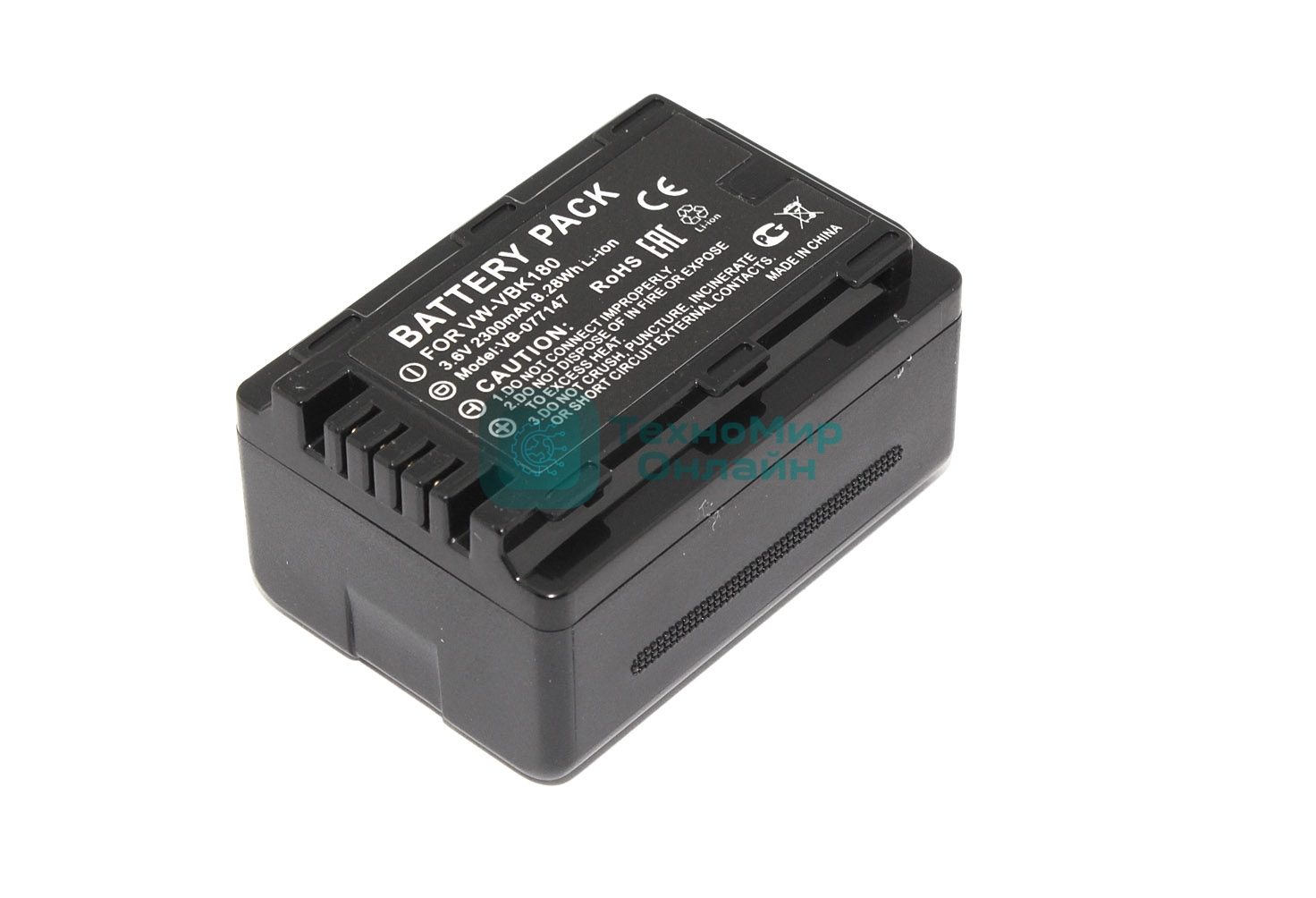 Аккумуляторная батарея для фото и видеокамеры Panasonic HC-V10 (VW-VBK180) 3,6V 2300mAh