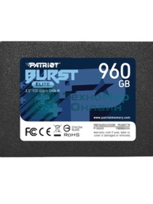 Накопитель SSD Patriot Burst Elite, 960Gb, SATA, 2.5