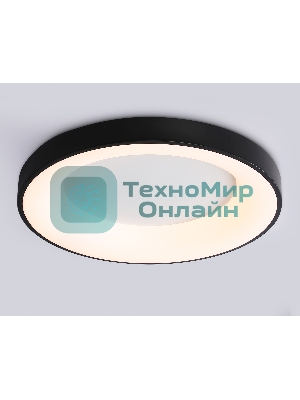 Потолочный светодиодный светильник Ambrella light FZ1403 BK черный IP20 48W 3000K-6500K D500*50 (ПДУ ИК)