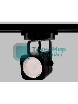 Трековый однофазный светильник со сменной лампой Ambrella light GL5108 BK черный GU10 max 12W