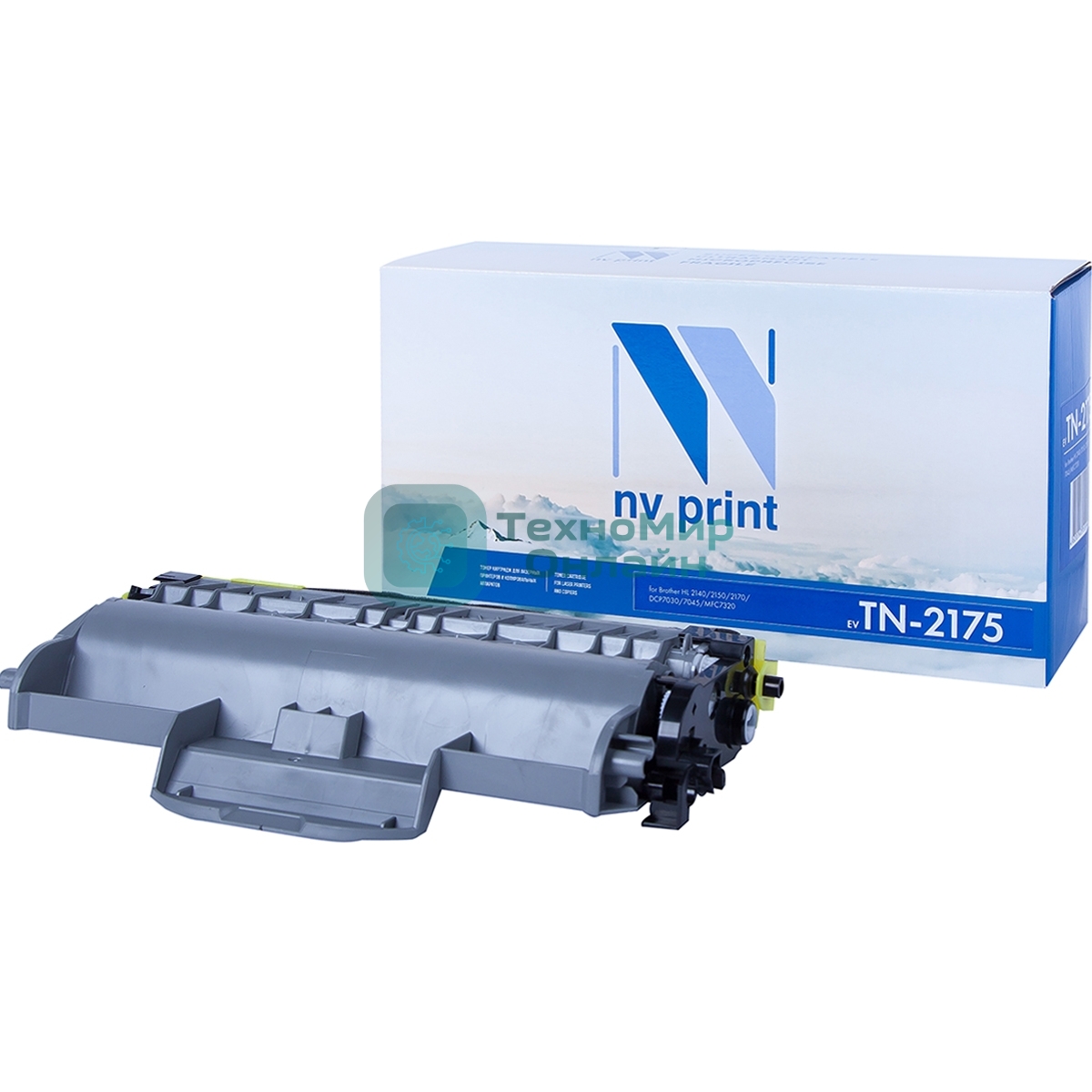 Картридж NVPrint совместимый Brother TN-2175T для HL-2140R/2142/2150NR/2170WR/DCP-7030R/7032/7040/7045NR/MFC-7320R/7440NR/7840WR (2600k)