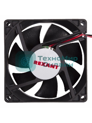 Вентилятор для корпуса Rexant RX 8025MS 24VDC черный, 80 мм, 2600 об/мин, 30 дБ, 2 pin