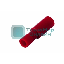 Разъем штекерный Rexant полностью изолированный гнездо 4 мм 0.5-1.5 мм² (РШПи-м 1.5-4/РШИм 1,25-5-4) красный