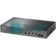 Коммутатор TP-Link JetStream 6-портовый управляемый с 4 портами PoE++ 10GBase-T и 2 слотами SFP+ 10GE уровня 2+
