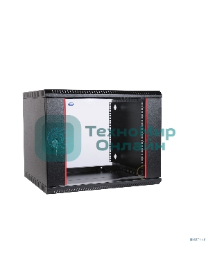Шкаф телекоммуникационный настенный разборный ЦМО ЭКОНОМ 6U (600 x 350) дверь металл, черный (ШРН-Э-6.350.1-9005)