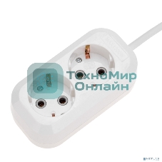 Удлинитель PROconnect 2 гнезда, 1,5 м, 3х0,75 мм², с/з, белый