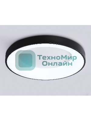 Потолочный светодиодный светильник Ambrella light FZ1403 BK черный IP20 48W 3000K-6500K D500*50 (ПДУ ИК)