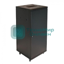 Телекоммуникационный шкаф Wize W27UR (Рэковая стойка)19”, высота 27U, габариты 1388х600х610 мм, вентиляция, колесики, макс. вес нагрузки 798 кг, сталь, черный