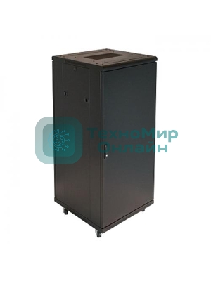 Телекоммуникационный шкаф Wize W27UR (Рэковая стойка)19”, высота 27U, габариты 1388х600х610 мм, вентиляция, колесики, макс. вес нагрузки 798 кг, сталь, черный