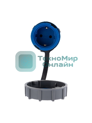 Розетка кабельная Rexant переносная влагозащищенная 16 А, 2Р+РЕ, IP68