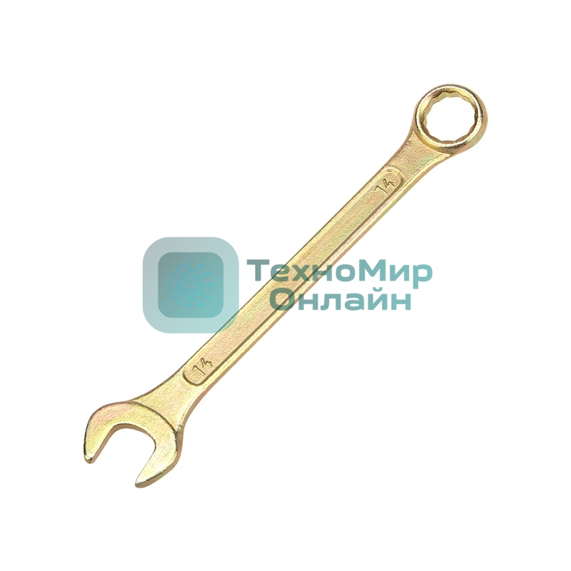 Ключ комбинированный Rexant 14 мм, желтый цинк