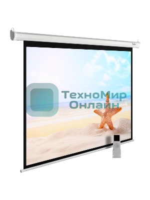 Экран Cactus 138x220 см MotoExpert CS-PSME-220x138-WT 16:10 настенно-потолочный рулонный белый (моторизованный привод)