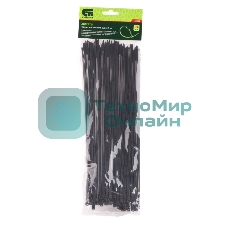 Хомуты Сибртех, 300x3,6 мм,пластмассовые,черные,100 шт.