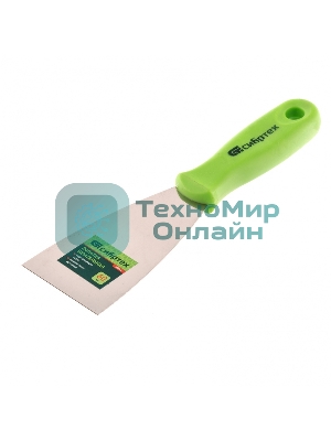 Шпательная лопатка из нержавеющей стали Сибртех, 60 мм, пластмассовая ручка