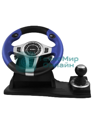 Руль черный SVEN GC-W600 (виброотдача, педали, джойстик, 12 кн., USB)
