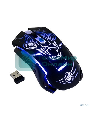 Мышь беспроводная Dialog Gan-Kata MRGK-12UR черный, 1600 dpi, радиоканал, USB, кнопки - 6