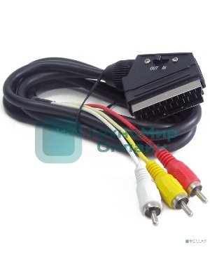 Кабель аудио/видео Gembird 1 x RCA x 3 (male)/1 x SCART (male), 1.8 м