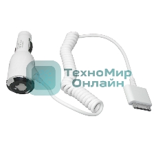 Автомобильная зарядка для Apple iPhone4s, iPhone4 (5V, 1A) белый