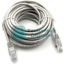 Патч-корд Buro UTP-5E-10M-G-LSZH UTP серый cat.5e RJ-45 (m)-RJ-45 (m) 10м