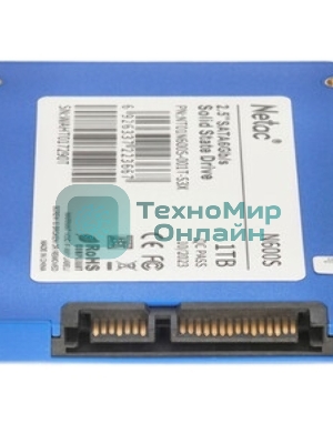 Накопитель SSD Netac N600S, 1Tb, SATA III, 2.5