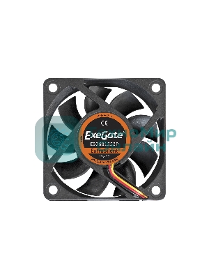 Вентилятор для корпуса ExeGate ExtraSilent ES06015S3P черный, 60 мм, 2500 об/мин, 17 дБ, 3 pin