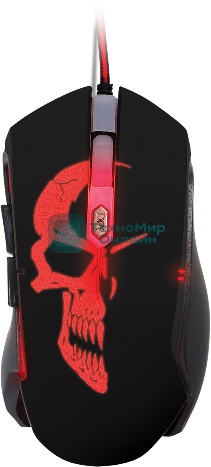 Мышь проводная Qumo Dragon War Axe M07 черный, 2400 dpi, USB, кнопки - 6