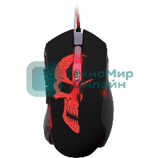 Мышь проводная Qumo Dragon War Axe M07 черный, 2400 dpi, USB, кнопки - 6