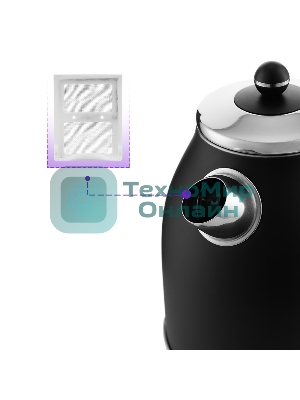 Чайник электрический Kitfort КТ-6102-1 черный с серебром