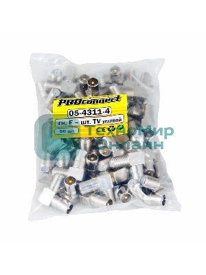 Переходник PROconnect гнездо F-штекер TV угловой