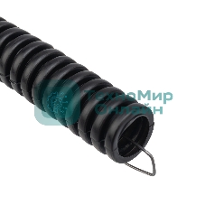 Труба гофрированная из ПНД Rexant с зондом, черная, Ø16 мм (бухта 10 м/уп.)