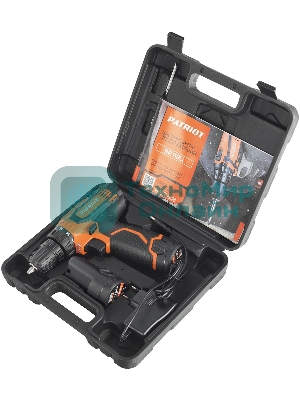 Дрель-шуруповерт Patriot BR 119Li, 12 В, 2 Ач, 30 Нм, щеточный