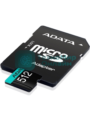 Флеш карта MICRO SDXC 512Gb W/AD. AUSDX512GUI3V30SA2-RA1 ADATA