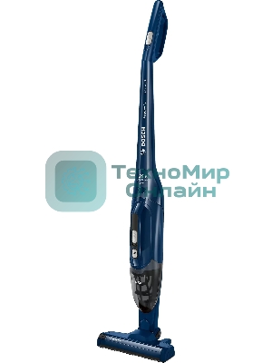 Пылесос вертикальный Bosch BCHF 2MX20 синий, питание от аккумулятора, 150 Вт, уборка сухая, пылесборник 0.4 л