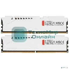 Оперативная память Kingston Fury Beast, DDR5, 32Gb (2x16 Gb), 5600 MHz, CL36, DIMM, радиатор, белый