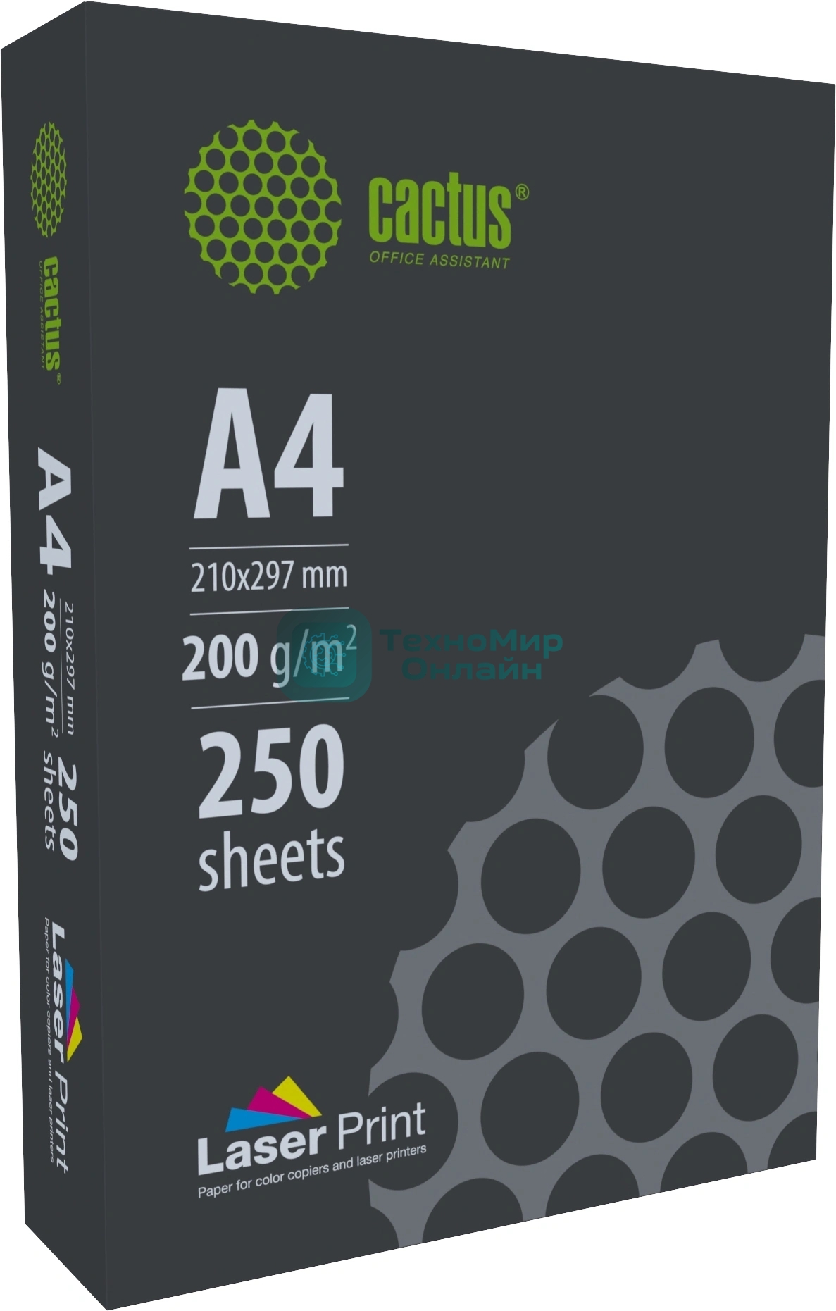 Бумага Cactus CS-LPA4200250 A4/200г/м2/250л./белый для лазерной печати