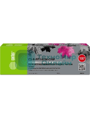 Картридж перезаправляемый струйный Cactus CS-R-PFI107M-CHIP пурпурный для Canon imageProGRAF iPF670/680/685/770/780/785