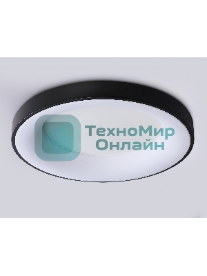 Потолочный светодиодный светильник Ambrella light FZ1403 BK черный IP20 48W 3000K-6500K D500*50 (ПДУ ИК)