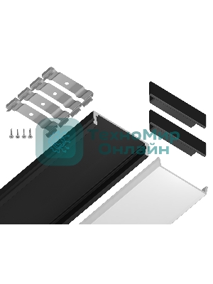 Алюминиевый профиль Ambrella light GP1800BK черный 2000*23.8*6