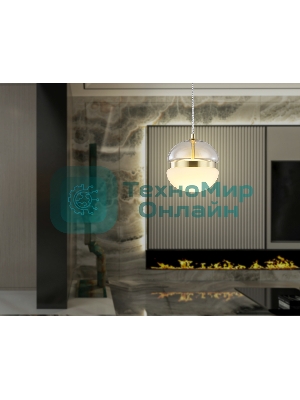 Подвесной светодиодный светильник Ambrella light LH11001 GD/FR золото/белый матовый 20W 3000K D180*200