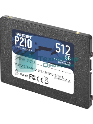 Накопитель SSD Patriot P210, 512Gb, SATA III, 2.5