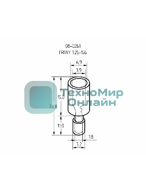 Разъем штекерный Rexant полностью изолированный гнездо 4 мм 0.5-1.5 мм² (РШПи-м 1.5-4/РШИм 1,25-5-4) красный