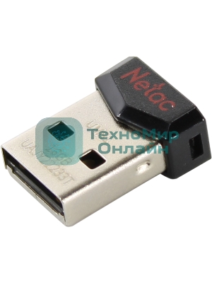 Флешка USB Netac UM81 (NT03UM81N-032G-20BK), 32Gb, USB 2.0, R/W 30/10, черный/красный