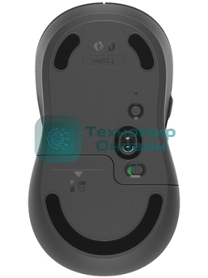 Мышь беспроводная Logitech Signature M650 L черный, 4000 dpi, радиоканал, Bluetooth, USB, кнопки - 5