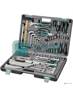 Набор инструментов Stels 141071/2'' 3/8'' 1/4'' CrV пластиковый кейс 142 предм.