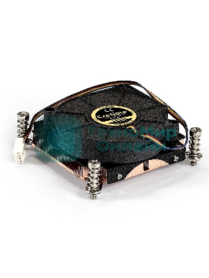 Кулер для процессора ExeGate ESNK-0049.PWM.1U.2011/66.Cu черный, 75 мм, медь, 5000 об/мин, 54 дБ, 4 pin, 115 Вт, 30 мм