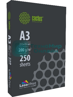 Бумага Cactus CS-LPA3200250 A3/200г/м2/250л./белый для лазерной печати