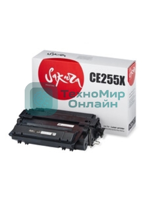 Картридж лазерный Sakura CE255X для HP LaserJet P3015/3015d/3015dn/3015x, черный, 12500 к.